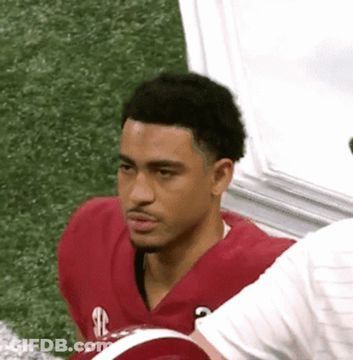 Bryce Young Looking Very Upset GIF
