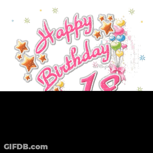 Brynn Birthday Card With Balloons And Stars GIF