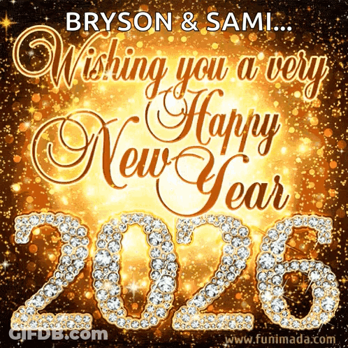 Bryson & Sami Wishing You A Very Happy New Year GIF