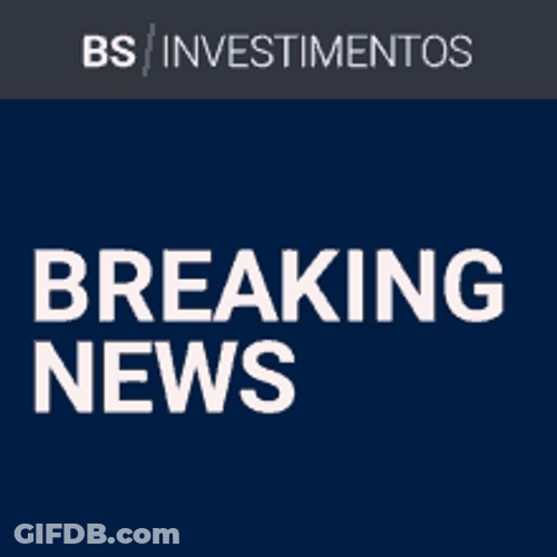 BS Investimentos Breaking News Red And Black GIF