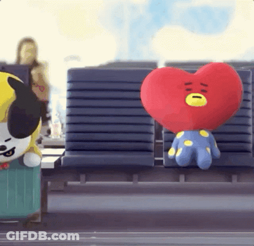 BT21 Chimmy And Tata Bench Time Together GIF
