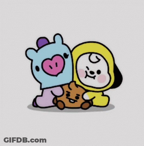 BT21 Close Friends Sharing A Moment GIF