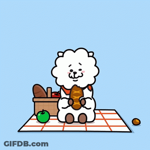 Bt21 RJ Enjoying Picnic Time GIF