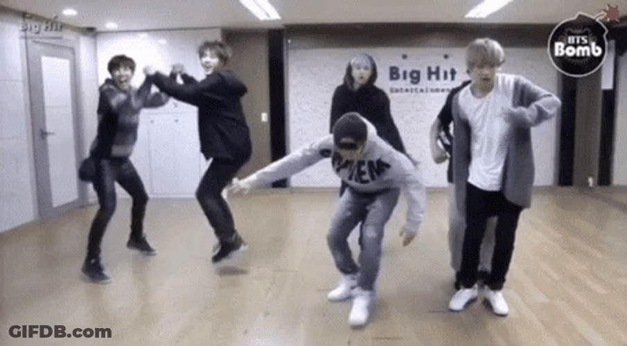 BTS Crazy Dancing In Practice Room GIF