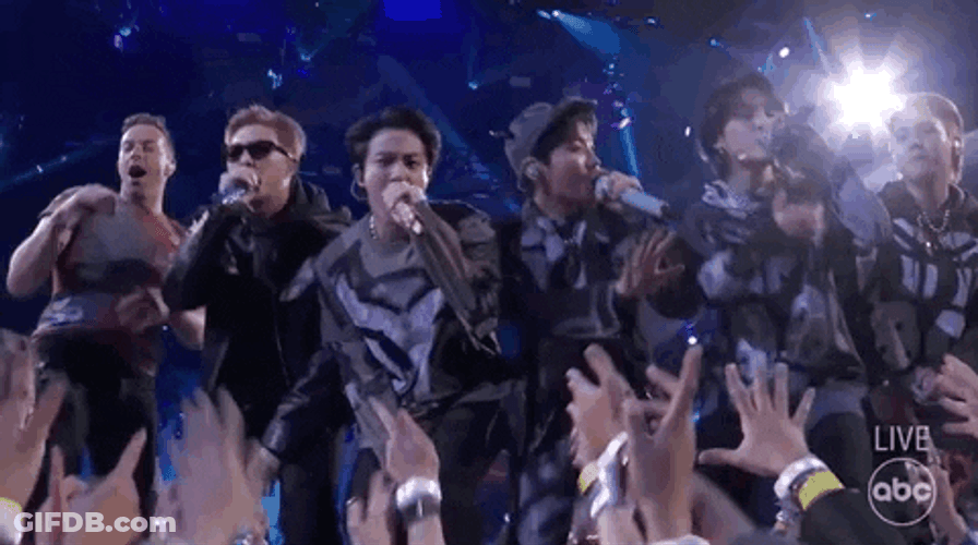 Bts Group Happily Singing GIF