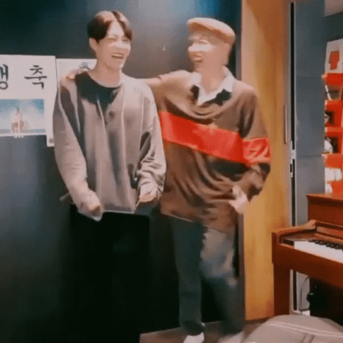 BTS J-Hope Jungkook Funny Hug GIF