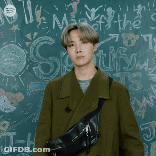 BTS JHope 7 Hand Sign Spotify GIF