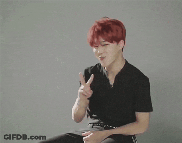 BTS Jimin Doing Peace Sign GIF