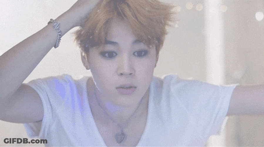 BTS Jimin Fixing His Hair GIF