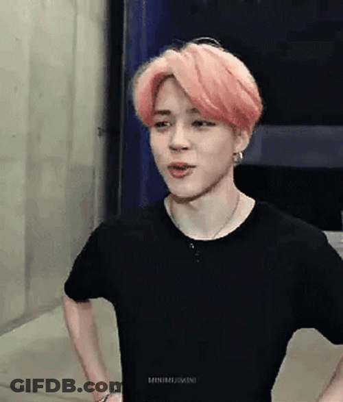 BTS Jimin Mochi Laughing Walking GIF