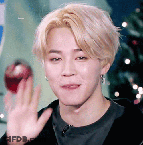 BTS Jimin Mochi Waving Hi GIF