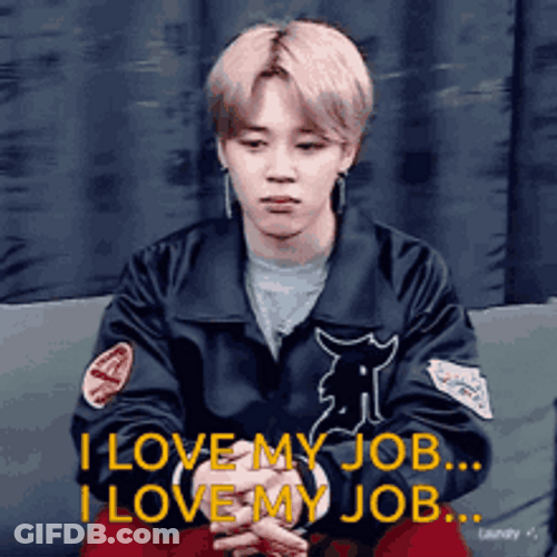 BTS Jimin Sad I Love My Job GIF