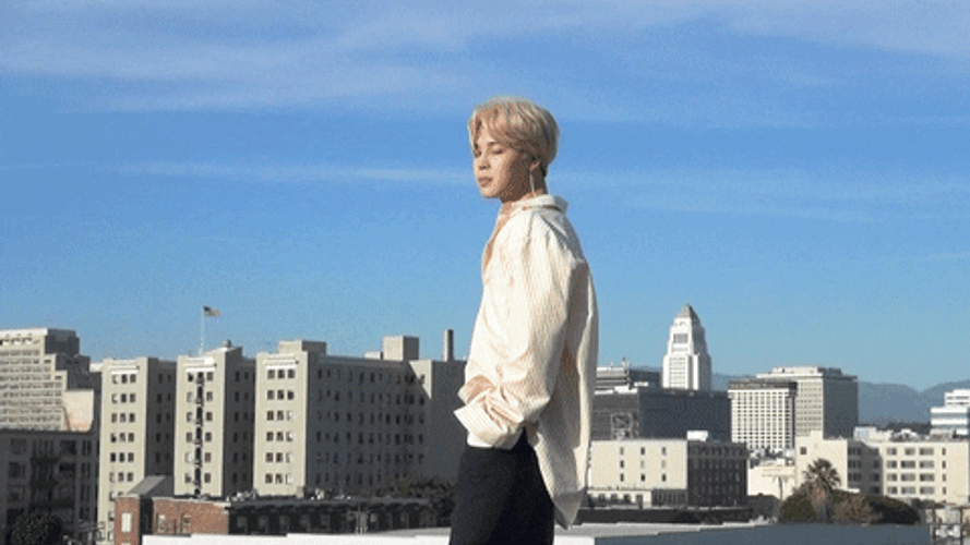 BTS Jimin Video White Shirt GIF