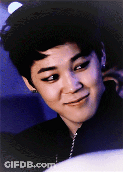 BTS Jimin Winking Black Hair GIF