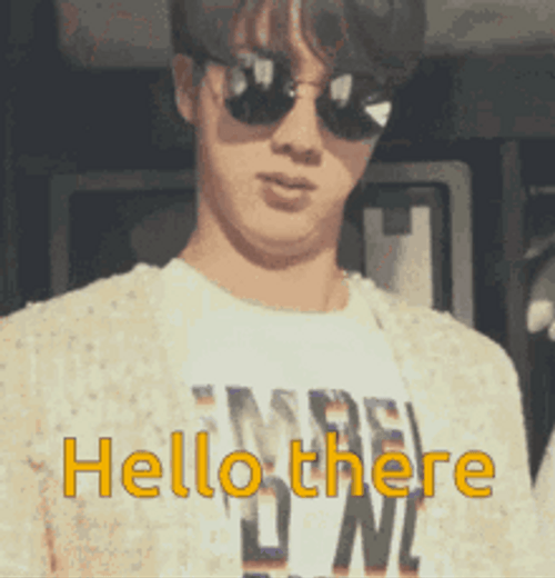 BTS Jin Hello There GIF