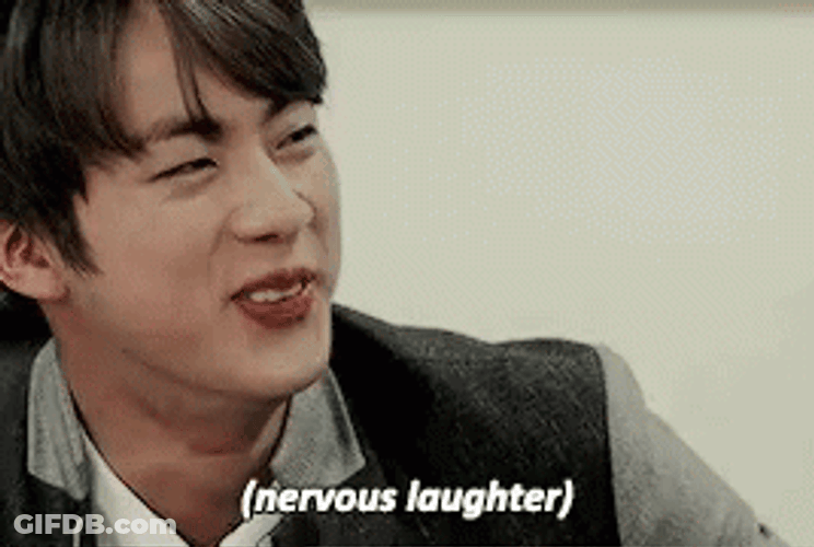 BTS Jin Nervous Laugh GIF