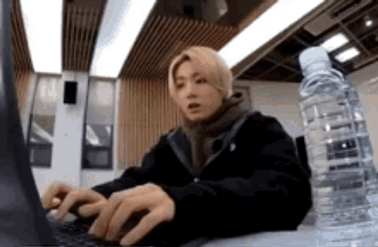 BTS Jungkook Typing GIF