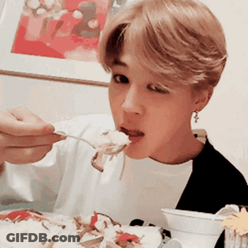 BTS Park Jimin Mukbang Eating GIF