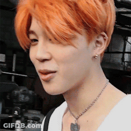 BTS Park Jimin Orange Hair GIF