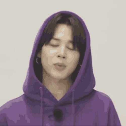 BTS Park Jimin Purple Hoodie GIF