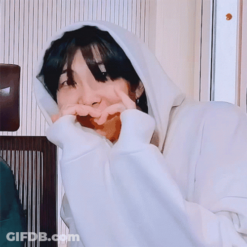 BTS Rm Finger Heart Smile GIF