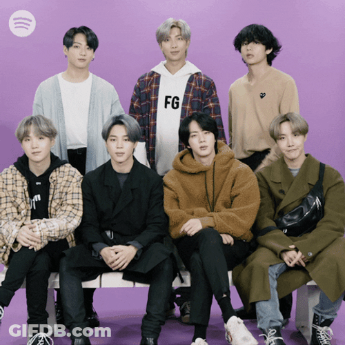 BTS Spotify 7 Hand Gesture GIF