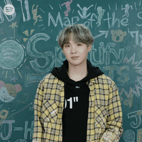 BTS Suga 7 Hand Sign Spotify GIF