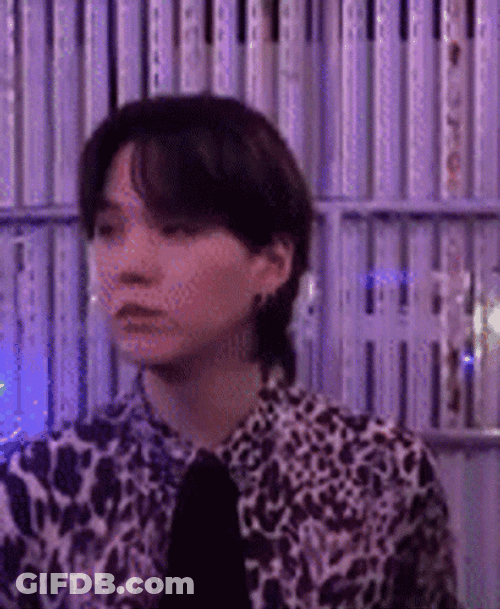 BTS Suga In Mullet Hair GIF