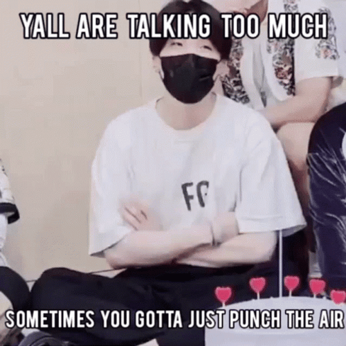 BTS Suga Punching Air GIF