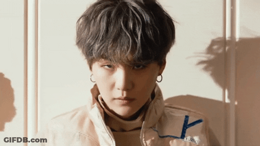 Bts Suga Serious Look GIF