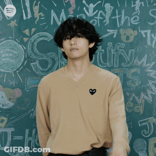 BTS V Finger Heart GIF