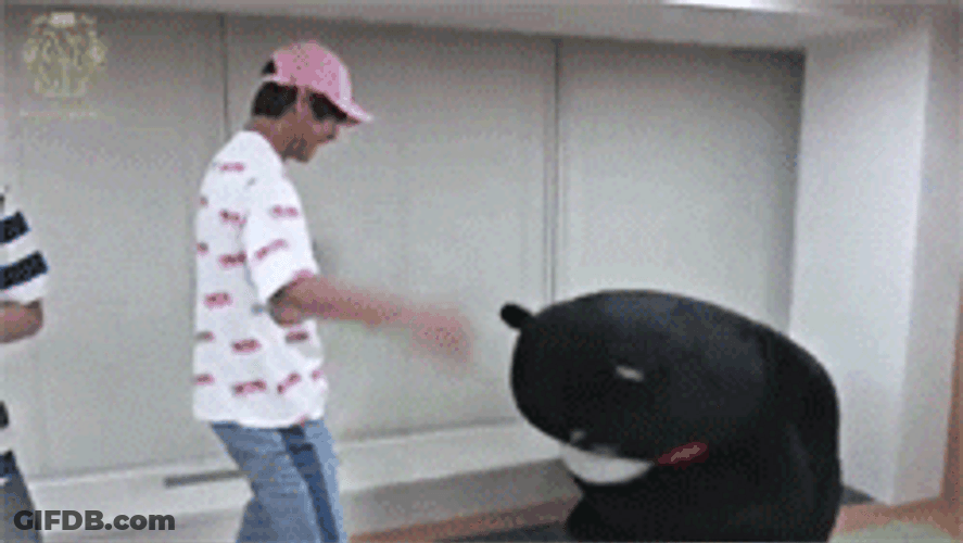 Bts V Kim Taehyung Bow Kumamon GIF