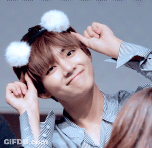 Bts V Kim Taehyung Cute Headband GIF