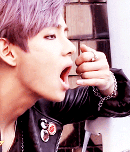Bts V Kim Taehyung Finger Bite GIF