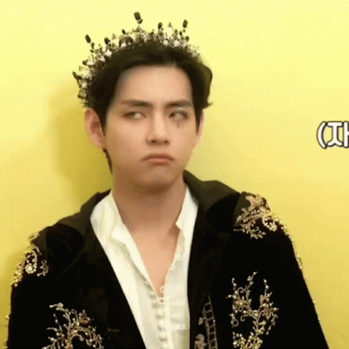 BTS V Taehyung Pouting GIF