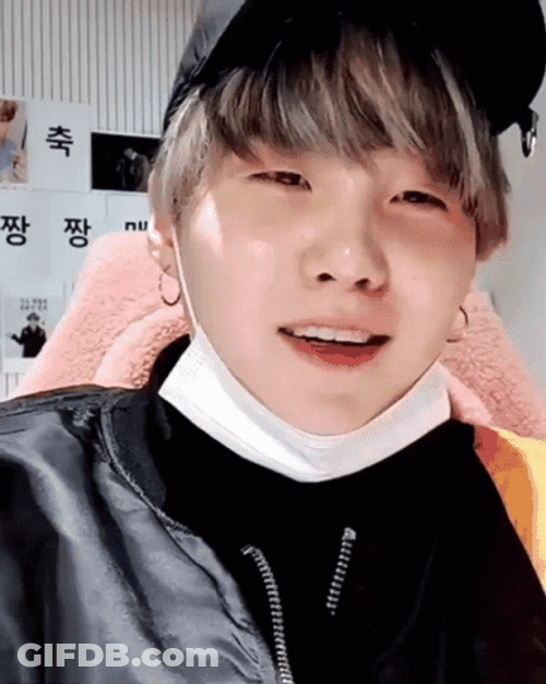 BTS Yoongi Suga Laughing GIF