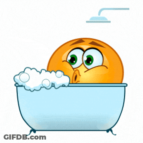 Bubble Bath Kiss Emoji ClipArt GIF