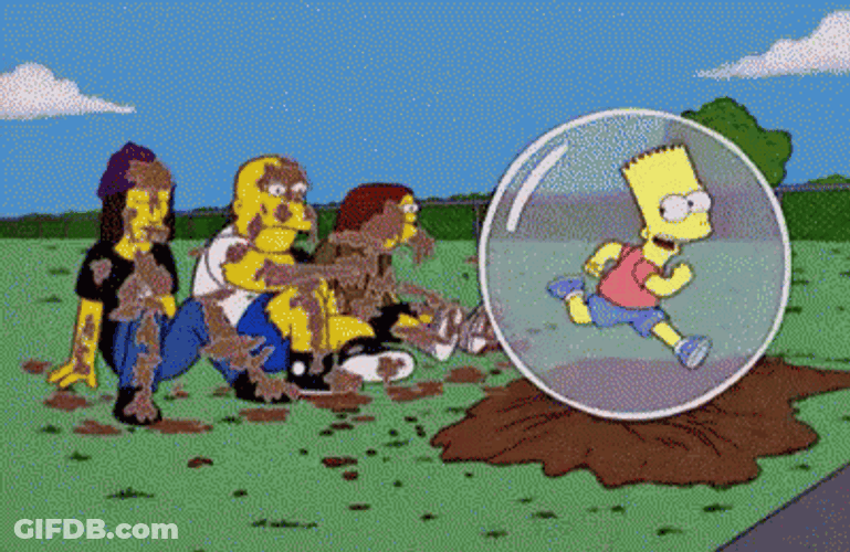 Bubble Boy Bart Simpson Running GIF