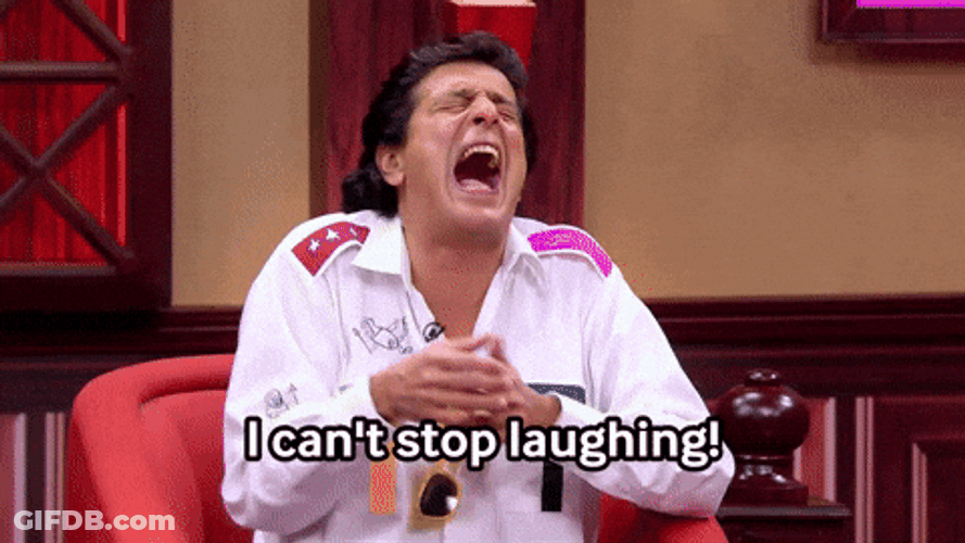 Bubble Guts Chunky Panday Laughing Hard GIF