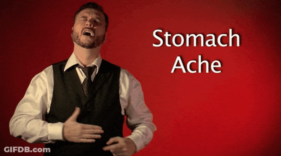 Bubble Guts Stomach Ache Sign GIF