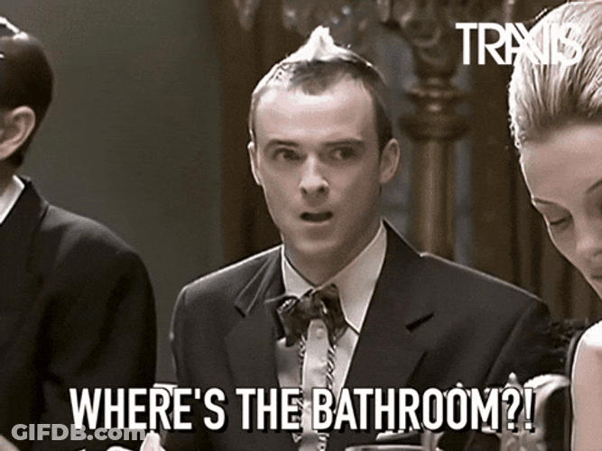 Bubble Guts Where's The Bathroom GIF