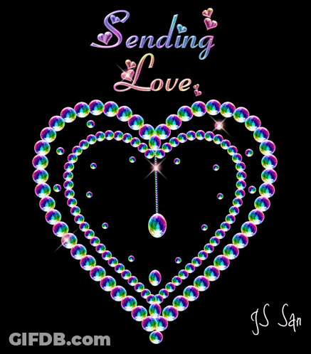 Bubble Heart Sending Love GIF