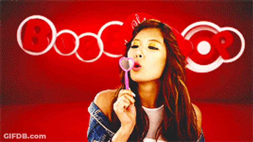 Bubble Pop Asian Girl GIF