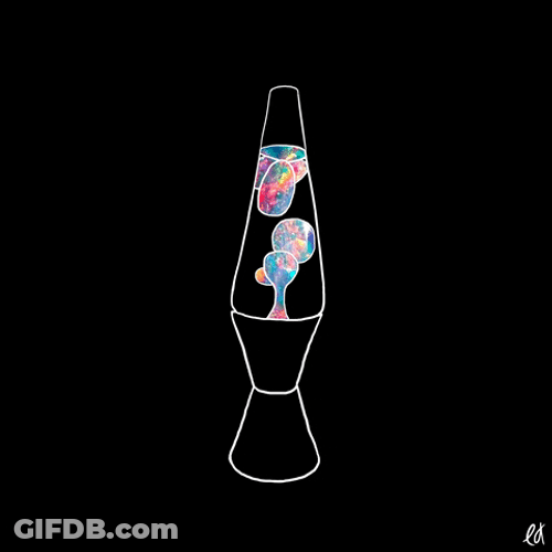 Bubble Rainbow Lava Lamp GIF