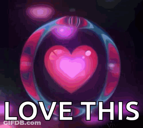 Bubble With Heart Saying Love This GIF