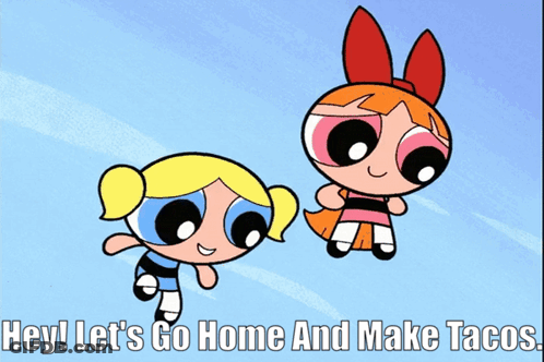 Bubbles And Blossom Flying GIF