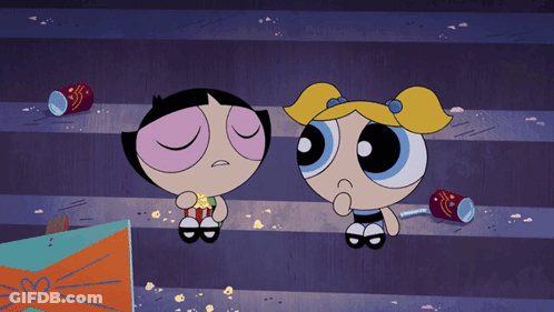 Bubbles And Buttercup From The Powerpuff Girls GIF