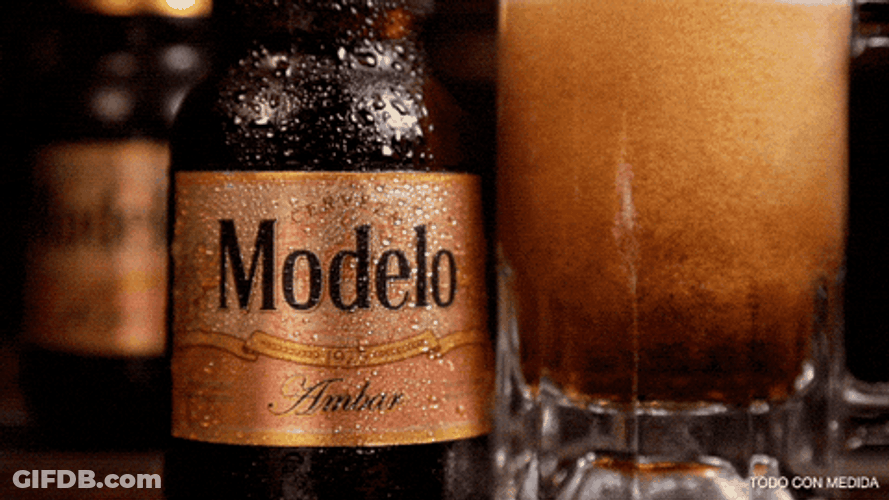 Bubbles Forming From Modelo Beer GIF