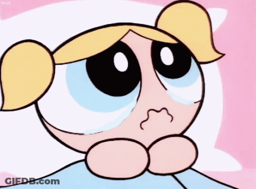 Bubbles From Powerpuff Girls Crying With Tears GIF