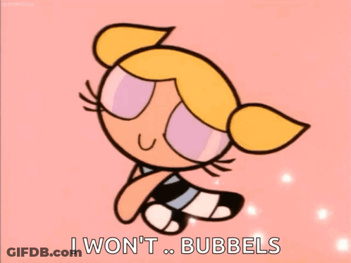 Bubbles From Powerpuff Girls Saying I Won't GIF